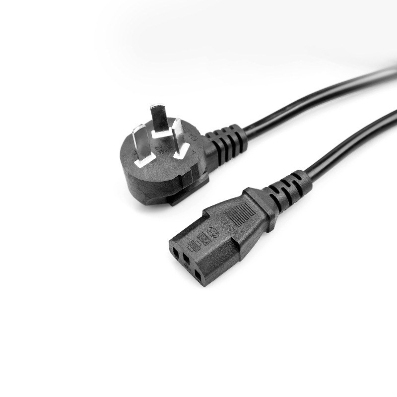 National standard three plug character tail power cord