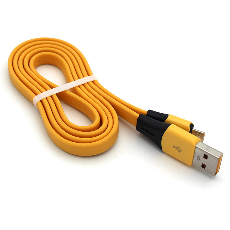 Yellow noodle flat line two-color splicing data line